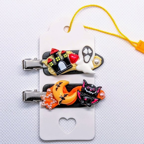 Handmade Two-Piece Halloween Decoden Hair Clip Set - Picture 2 of 2